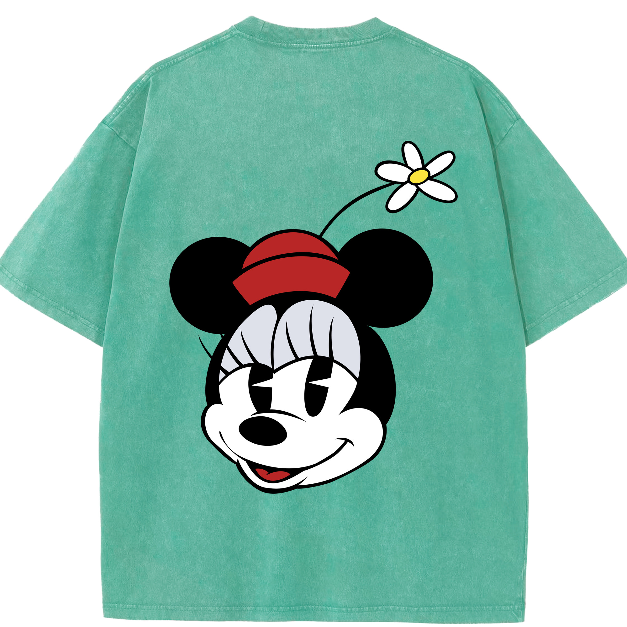 （画像用） ミッキーマウス Mickey Mouse 綿100% ヴィンテージ風 半袖Tシャツ（背面プリント）